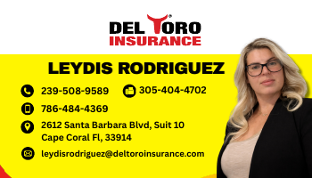 Leydis Rodriguez — Del Toro Insurance contact card