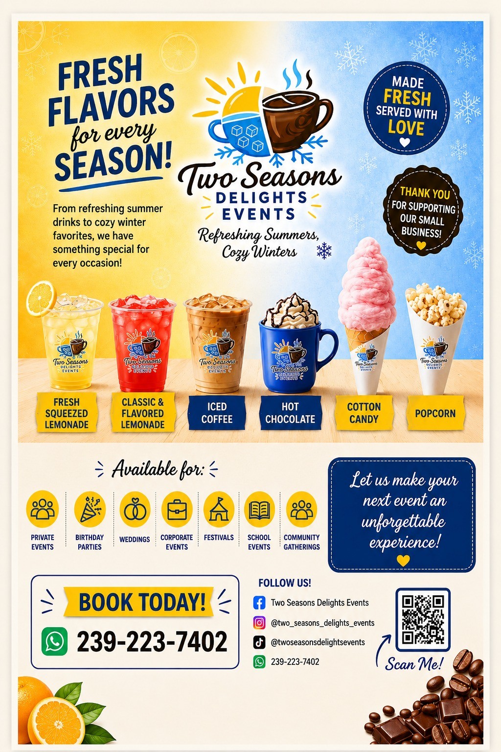 Two Seasons Delights Events flyer