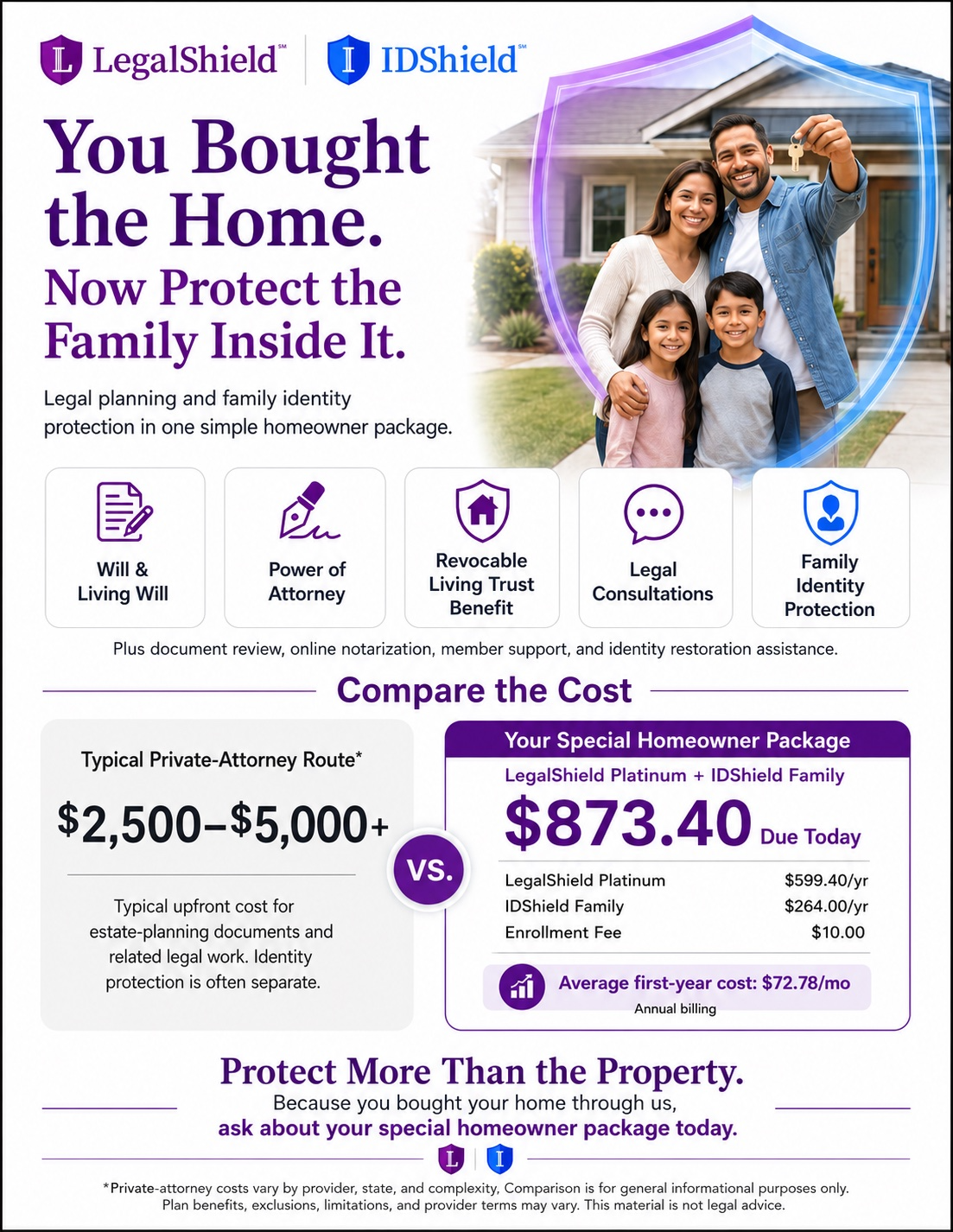 LegalShield and IDShield homeowner flyer