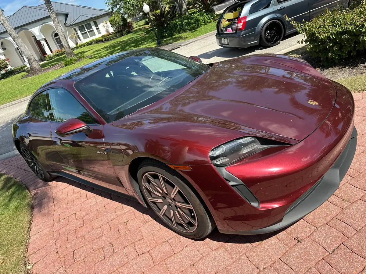 Porsche Taycan Front three-quarter — detailed by Vdetailss
